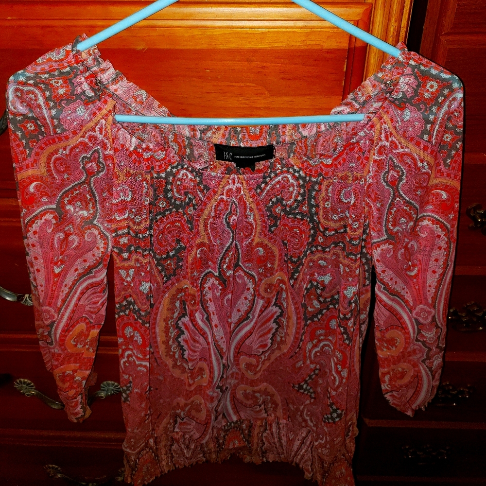 Pink tank top silky shirt